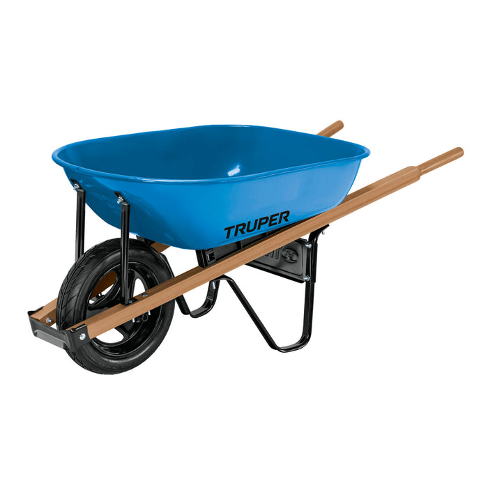 Carretilla 5.5 ft3 imponchable, bastidores madera, TRUPER