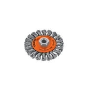 Carda circular 4' alambre trenzado, eje 5/8'-11, TRUPER