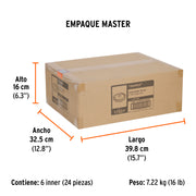 Carda circular 4' alambre trenzado, eje 5/8'-11, TRUPER