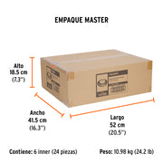 Carda tipo cónico 5' alambre trenzado, multi-rosca, TRUPER