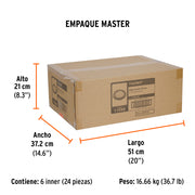 Carda trenzado grueso 6' x 5/8' para esmeril, TRUPER