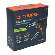 Cautín 140 W tipo pistola con 2 temperaturas, TRUPER