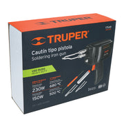 Cautín 230 W tipo pistola con 2 temperaturas, TRUPER