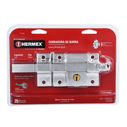 Cerradura de barra fija, izquierda, blíster, HERMEX