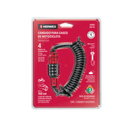 Candado para casco de motocicleta, 7 cm x 1 m, HERMEX