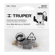 Bolsa con 2 carbones de repuesto para ROU-N3, TRUPER