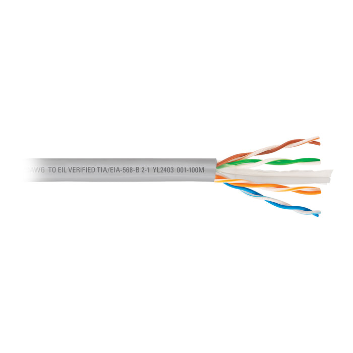 Metro de cable UTP CAT6, Bobina de 100m, gris, VOLTECK