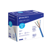 Metro de cable UTP CAT6, Bobina de 305m, azul, VOLTECK