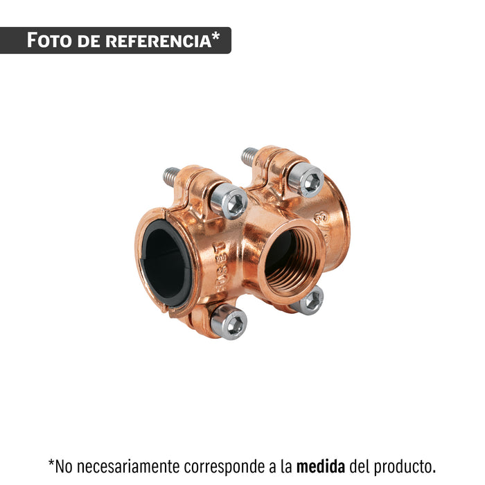 Abrazadera con derivación 1/2x1/2x1/2', FOSET