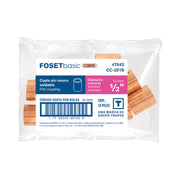 Cople de cobre 1/2', sin ranura, FOSET BASIC