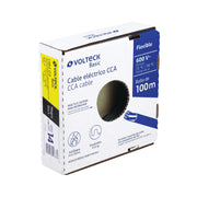 Rollo de 100 metros de cable THW CCA 14 AWG negro, BASIC