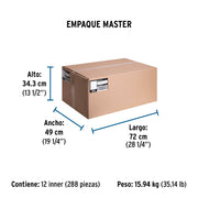 Caja tipo chalupa 2' x 4' plástica, VOLTECK
