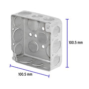 Caja cuadrada 4' x 4' reforzada, VOLTECK