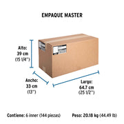 Caja cuadrada 4' x 4' económica, VOLTECK