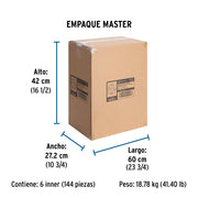 Caja octagonal 4' x 4' reforzada, VOLTECK
