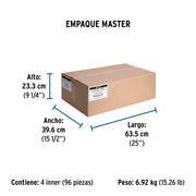 Caja cuadrada 4' x 4' plástica, VOLTECK