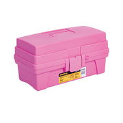 Caja cosmetiquera 14', doble bandeja, rosa, PRETUL