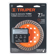 Copa de diamante turbo 7' x 7/8', TRUPER