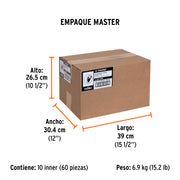 Cinta negra para ducto 10 m x 48 mm, espesor 0.19 mm, TRUPER