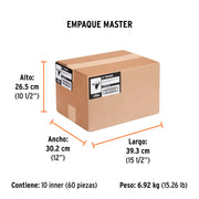 Cinta para ducto 10m x 48mm, espesor 0.19mm, TRUPER