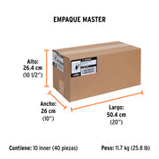 Cinta negra para ducto 30m x 48mm, espesor 0.19mm, TRUPER