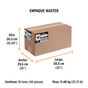 Cinta para ducto 30m x 48mm, espesor 0.19mm, TRUPER