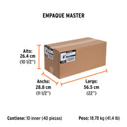 Cinta negra para ducto 50m x 48mm, espesor 0.19mm, TRUPER