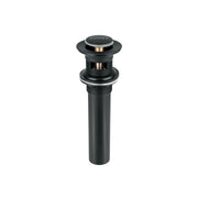 Contra para lavabo, con rebosadero, sistema push, negro