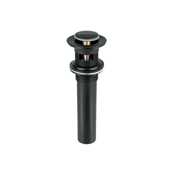 Contra para lavabo, con rebosadero, sistema push, negro
