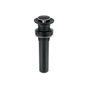 Contra para lavabo, sin rebosadero, sistema push, negro