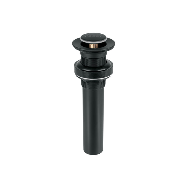Contra para lavabo, sin rebosadero, sistema push, negro