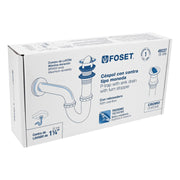 Céspol 1-1/4', contra tipo moneda, latón cromo, para lavabo