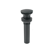 Contra para lavabo, sin rebosadero, tipo hongo, negro
