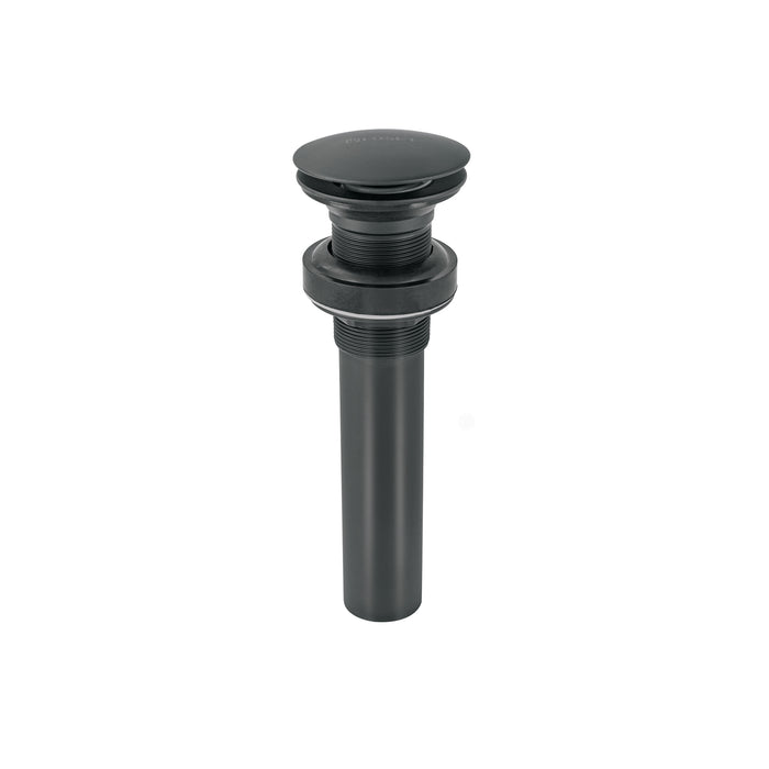Contra para lavabo, sin rebosadero, tipo hongo, negro