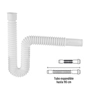 Céspol flexible de polietileno, para lavabo o fregadero