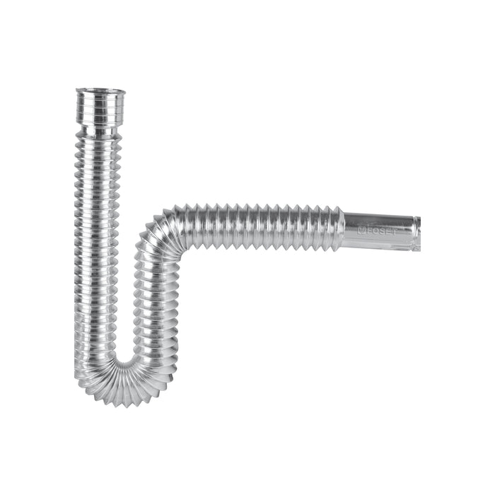 Céspol flexible de polietileno cromado, lavabo o fregadero