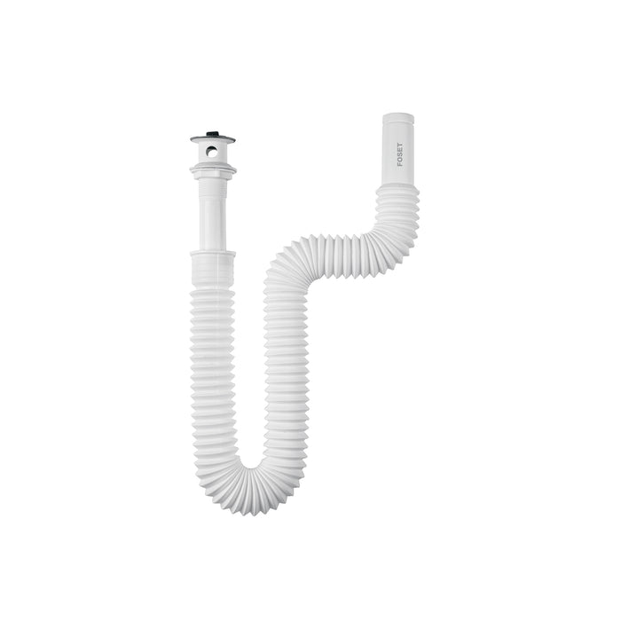 Céspol flexible de PP con contra, para lavabo, con arillo
