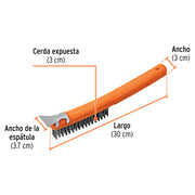 Cepillo de alambre 51 pinceles acero al carbono con espátula