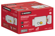 Cerradura electromecánica con botón, derecha, HERMEX