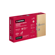 Cerradura de embutir 4 bulones, llave de puntos, HERMEX