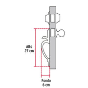Jaladera y perilla, Berna llave-llave, cromo mate, BASIC