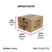 Jaladera/perilla, Lugo llave-llave, Cromo Mate, HERMEX