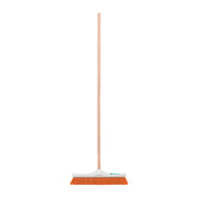 Cepillo para barrer cerda rígida de 40 cm, bastón de madera