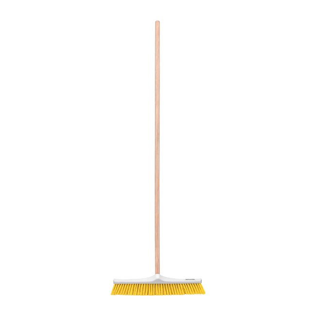Cepillo para barrer cerda suave de 56 cm, bastón de madera