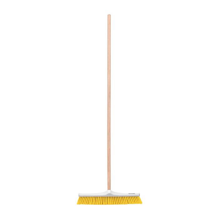 Cepillo para barrer cerda suave de 56 cm, bastón de madera