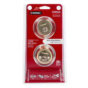 Cerrojo llave-llave latón brillante, llave puntos, HERMEX
