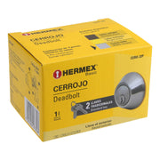 Cerrojo llave-llave cromo mate, llave tradicional, HERMEX