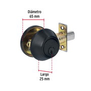 Cerrojo llave-mariposa negro, llave tradicional, BASIC