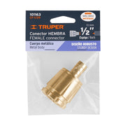 Conector 1/2' hembra robusto de aluminio, TRUPER