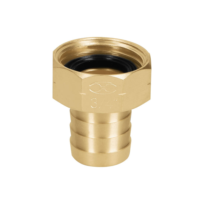 Conector 3/4' hembra de latón sólido para manguera, TRUPER